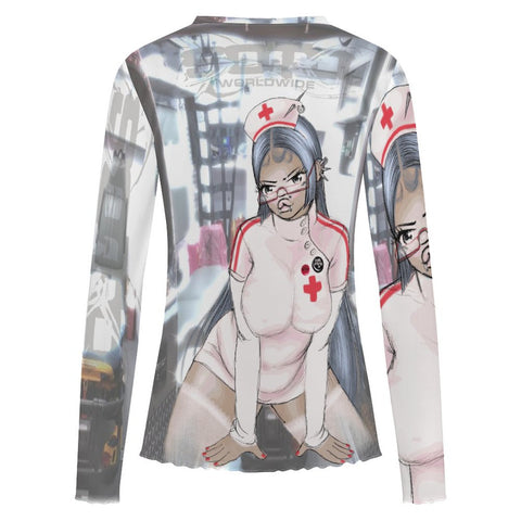 100gsm Long Sleeve Mesh T-Shirt(All-Over Printing)