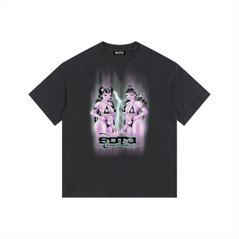 Angel Devil Vintage Wash T-Shirt