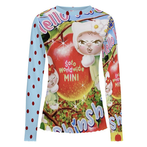 Apple Sauce Mesh Top *Adult size*
