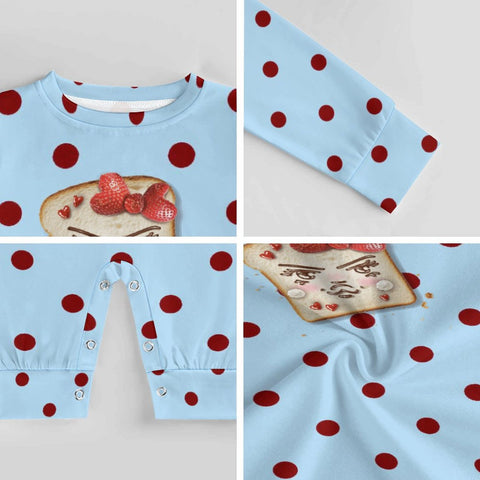 Nutella & Strawberries Blue Romper