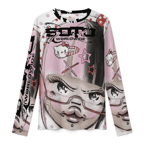 100gsm Long Sleeve Mesh T-Shirt(All-Over Printing)