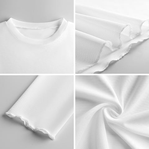 100gsm Long Sleeve Mesh T-Shirt(All-Over Printing)