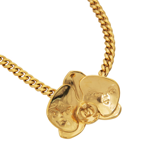 Dichotomy Orchid Gold Necklace