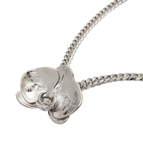 Dichotomy Orchid Silver Necklace
