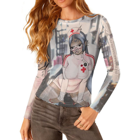 100gsm Long Sleeve Mesh T-Shirt(All-Over Printing)