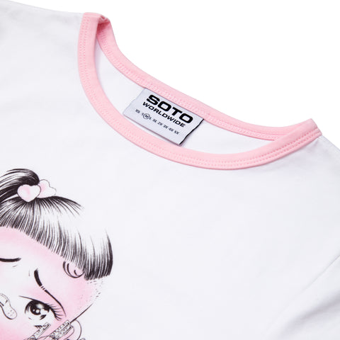Dreamy Baby Tee White/Pink